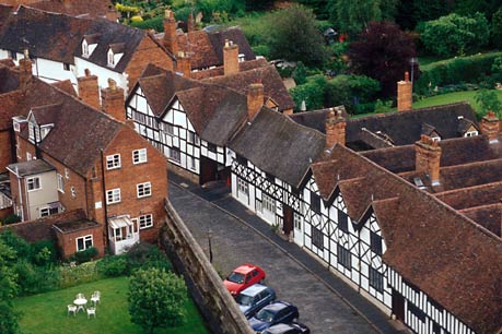 Tudor houses, Warwick, England