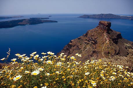 View from Sakaros, Santorini