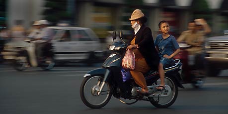 Traffic scene, Saigon